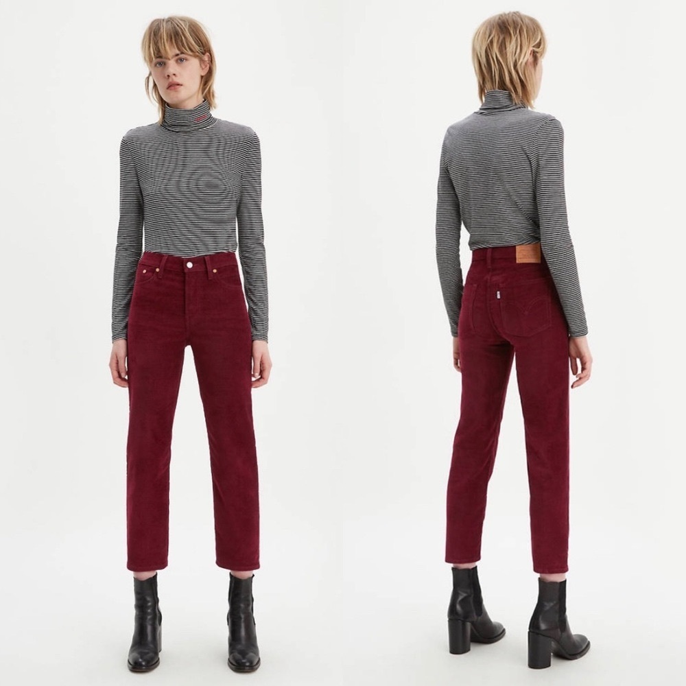 LEVI’S Wedgie Straight Jeans Shiraz Corduroy